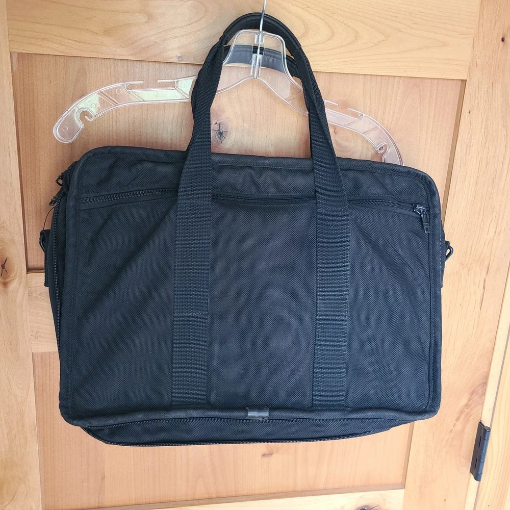Vintage Tumi Black Canvas Ballistic Nylon Briefcase Laptop Carry On Bag Travel‎